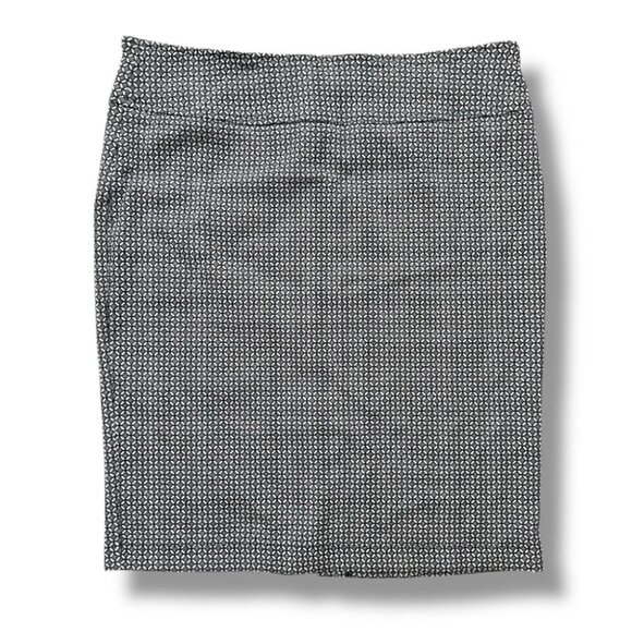 Soho Apparel Black White Geometric Pencil Skirt Womens Size Large Stretch Office - Picture 1 of 16